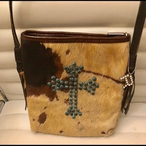 Raviani Crossbody Bag with Turquoise Cross